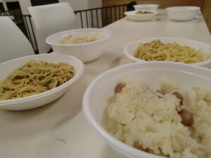 夕べの集い～海鮮ピラフ、白菜とツナの和風パスタ～